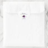 Paarse Boho Chic Rozen Elegante Trouw Dank Je Hart Sticker (Tas)