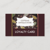 Paarse Boho Chic Sofa, Antiek Dealer Business Klantenkaartje (Achterkant)