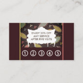 Paarse Boho Chic Sofa, Antiek Dealer Business Klantenkaartje (Voorkant)