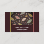 Paarse Boho Chic Sofa, Antiek Dealer Visitekaartje (Achterkant)