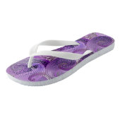 Paarse Boho Damask Pattern Teenslippers (Schuin)