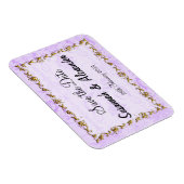  Paarse Boho Damask sla de datum op Magneet (Rechterzijde)