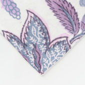 Paarse Boho  Floral Monogram Fleece Deken (Hoek)