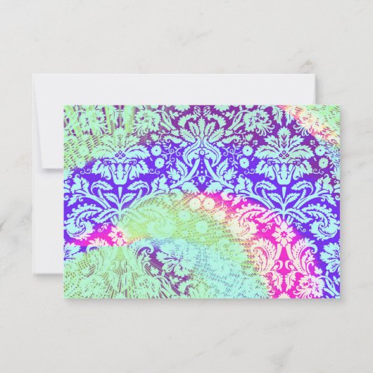 Paarse Boho Foto Wedding Save the Date (Achterkant)