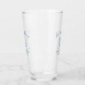 Paarse boho-liefde in Bloom bruidsfeest naam retro Glas (Links)