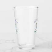 Paarse boho-liefde in Bloom bruidsfeest naam retro Glas (Rechts)