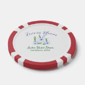 Paarse boho-liefde in Bloom bruidsfeest naam retro Poker Chips (Enkel)