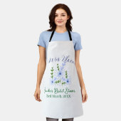 Paarse boho-liefde in Bloom bruidsfeest naam retro Schort (Gedragen)