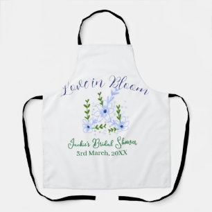 Paarse boho-liefde in Bloom bruidsfeest naam retro Schort