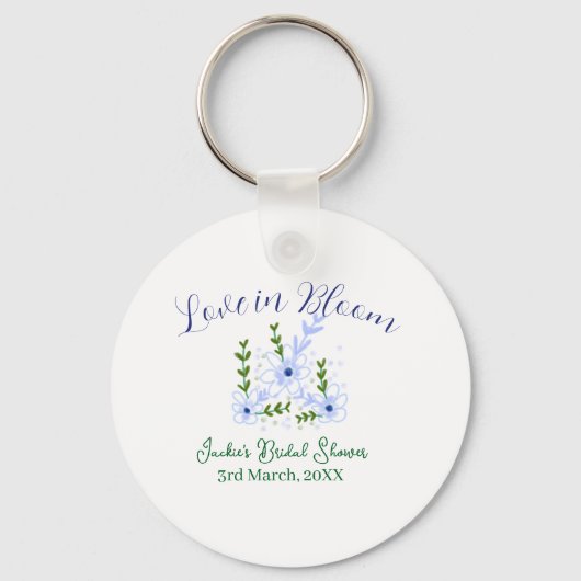 Paarse boho-liefde in Bloom bruiloftsfeest naam re Sleutelhanger (Voorkant)