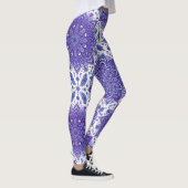 Paarse Boho Mandala Bloem Motief Leggings (Rechts)