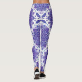 Paarse Boho Mandala Bloem Motief Leggings (Achterkant)