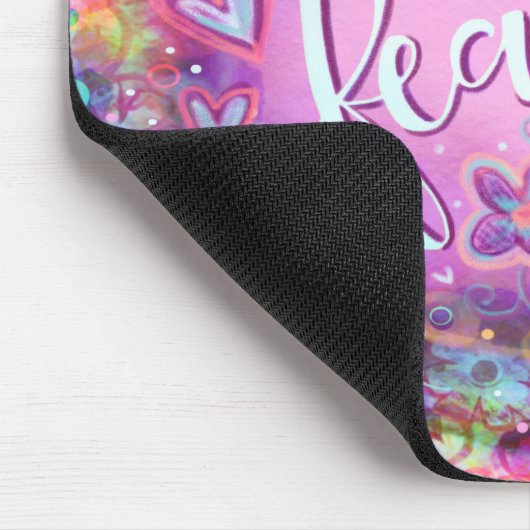  Paarse BoHo Onbevreesde Inspirivity Muismat (Hoek)