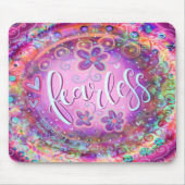 Paarse BoHo Onbevreesde Inspirivity Muismat (Voorkant)