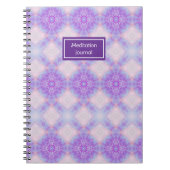 Paarse Boho Patterned Meditation Journal Notitieboek (Voorkant)