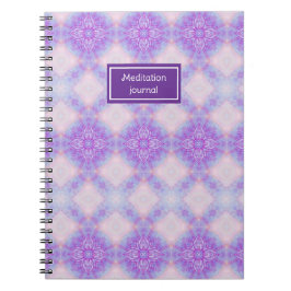 Paarse Boho Patterned Meditation Journal Notitieboek