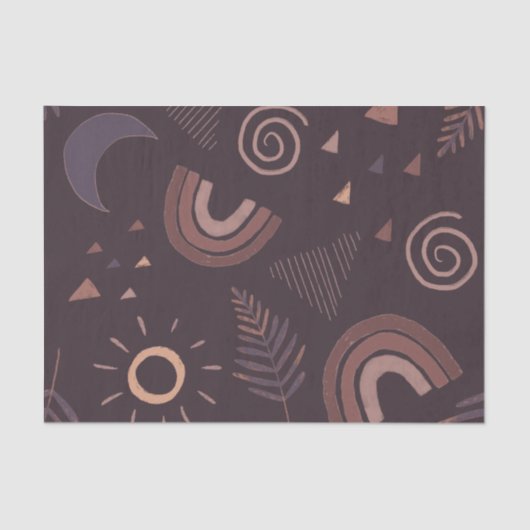 Paarse Boho Rainbow Tissuepapier (Voorkant)