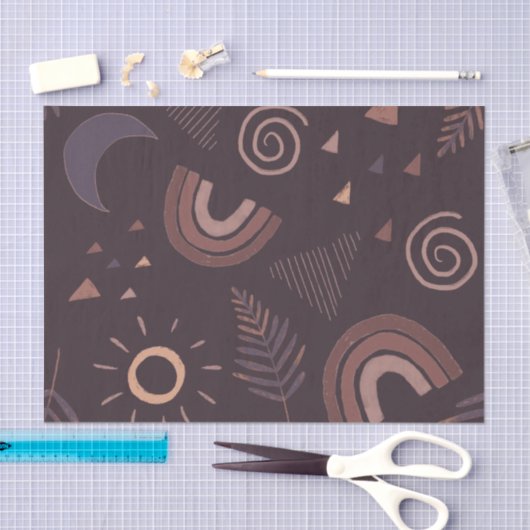 Paarse Boho Rainbow Tissuepapier (Craft)