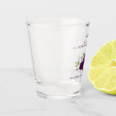 Paarse Boho Rozen Elegante Trouwgetuige Bruiloft Shot Glas (Links)