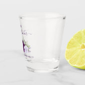Paarse Boho Rozen Elegante Trouwgetuige Bruiloft Shot Glas (Rechts)