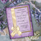 Paarse Boho rustieke bruiloft Briefkaart