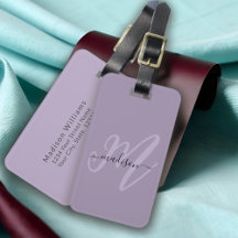 Paarse Boho Script Monogram en naam