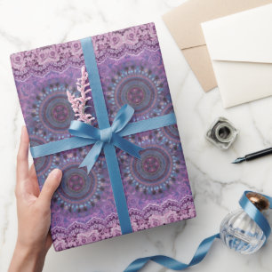 Paarse Boho Style Cadeaupapier