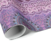 Paarse Boho Style Cadeaupapier (Rol Hoek)
