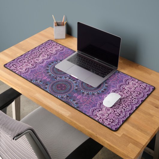 Paarse Boho Style Desk Mat (Kantoor 2)