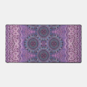 Paarse Boho Style Desk Mat (Voorkant)