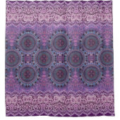 Paarse Boho Style Douchegordijn (Voorkant)