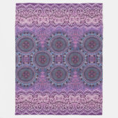 Paarse Boho Style Fleece Deken (Voorkant)