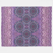 Paarse Boho Style Fleece Deken (Voorkant (Horizontaal))