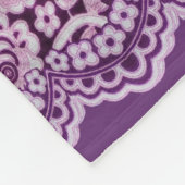 Paarse Boho Style Fleece Deken (Hoek)