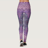 Paarse Boho Style Leggings (Achterkant)