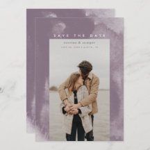 Paarse Boho Waterverf Save the Date