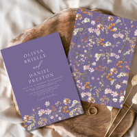Paarse Boho Wildflower Garden Wedding