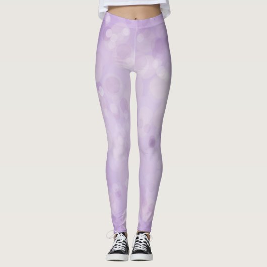 Paarse bokah leggings (Voorkant)