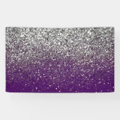 Paarse Bokeh Achtergrond Verjaardag Achtergrond Zi Spandoek (Horizontaal)