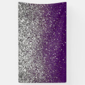 Paarse Bokeh Achtergrond Verjaardag Achtergrond Zi Spandoek (Verticaal)