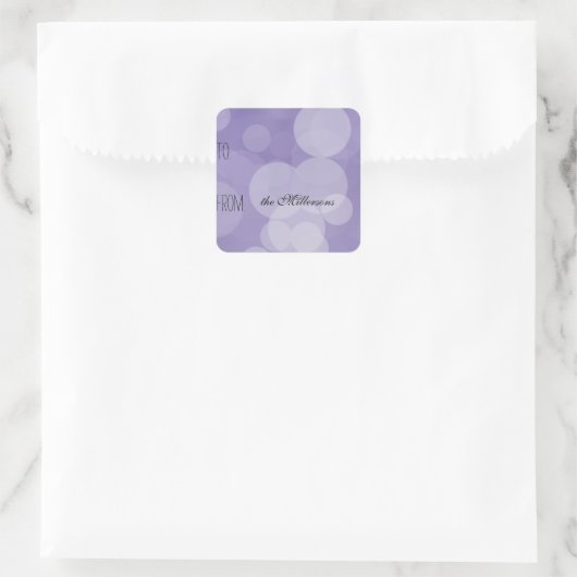 Paarse Bokeh Gift Label (Tas)