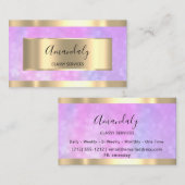 Paarse Bokeh Gold Professional Makeup Visitekaartje (Voorkant / Achterkant)