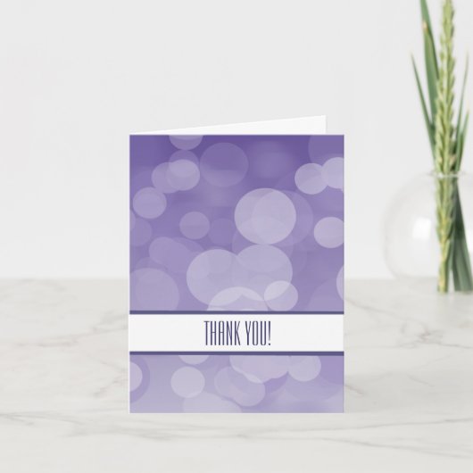 Paarse Bokeh Hartelijk dank Bedankkaart (Voorkant)