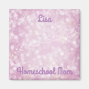 Paarse Bokeh Homeschool Mom Magneet