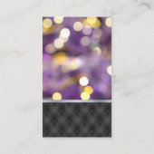 Paarse Bokeh-lichten | Gestoffeerde achtergrond Visitekaartje (Achterkant)