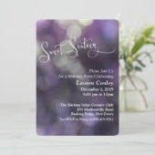 Paarse Bokeh Light Sweet Sixteen 3 Kaart (Staand voorkant)