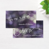 Paarse Bokeh Light & Typografie 32 Drink Tickets Visitekaartjes (Bureau)