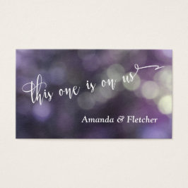 Paarse Bokeh Light & Typografie 32 Drink Tickets Visitekaartjes