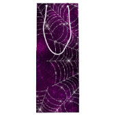 PAARSE BOKEH MET SILVER SPIDER WEBS WIJN CADEAUTAS (Achterkant)