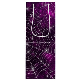 PAARSE BOKEH MET SILVER SPIDER WEBS WIJN CADEAUTAS